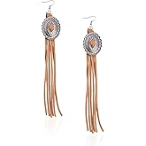 Rustic Couture's Drop Dangle Earrings for Women Western Cowgirl Fringe Statement Earring Tassel Country Jewelry