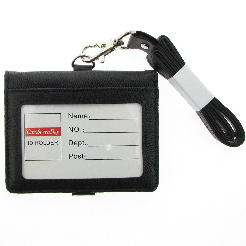 Cmxsevenday A7911 Folding PU Leather ID Card Holder with 2 ID Window
