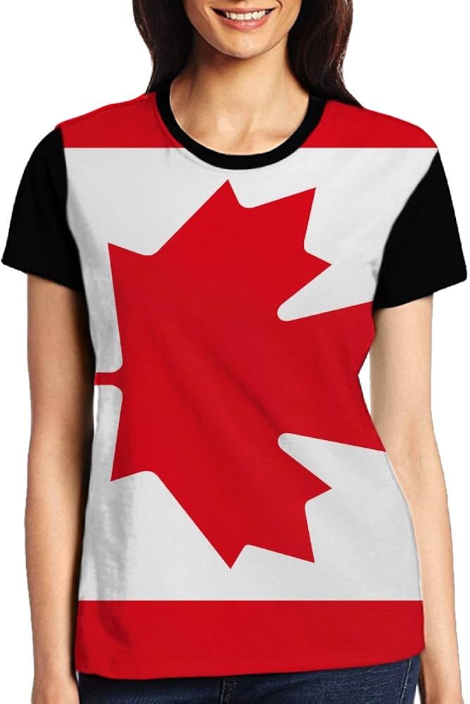 Shenghong Lin Flag Of Canada Women's Round Tee Short