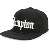 Trendy Apparel Shop Old English Compton City 3D Embroidered 5 Panel Snapback Cap