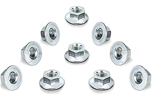 Deecaray M142955 Lock Nuts Ten Piece Set, Compatible with John Deere 2025, 4210, GT322, GX255, LA150, LX280, S240, X115R, X300, XUV825, Z225