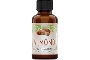 Good Essential 30 ml Oils – Premium Almond Fragrance Oil – Perfect for Diffuser, Perfume, Soap Making, Candles – 1 fl oz, 30ml