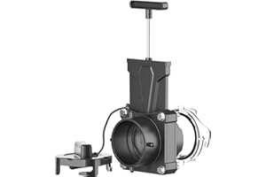 DUMPMAN RV Sewer Gate Valve, Shut Off Valve with Leak-proof Cap, Twist-on Sewer Hose Valve, Fit for 3" Drain Pipe