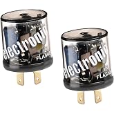 Hbxdeco 2PCS 2Pin 12V Heavy Duty Electronic Flasher Relay for Turn Signal | Fix hyper flash, plug-and-play setup, waterproof shockproof housing, pure copper terminals, fits cars, trucks &amp; motorcycles