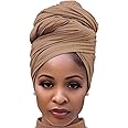 Harewom Head Wraps for Black Women Stretch Head Scarf Long African Hair Wraps Turban Headwraps Jersey Headbands