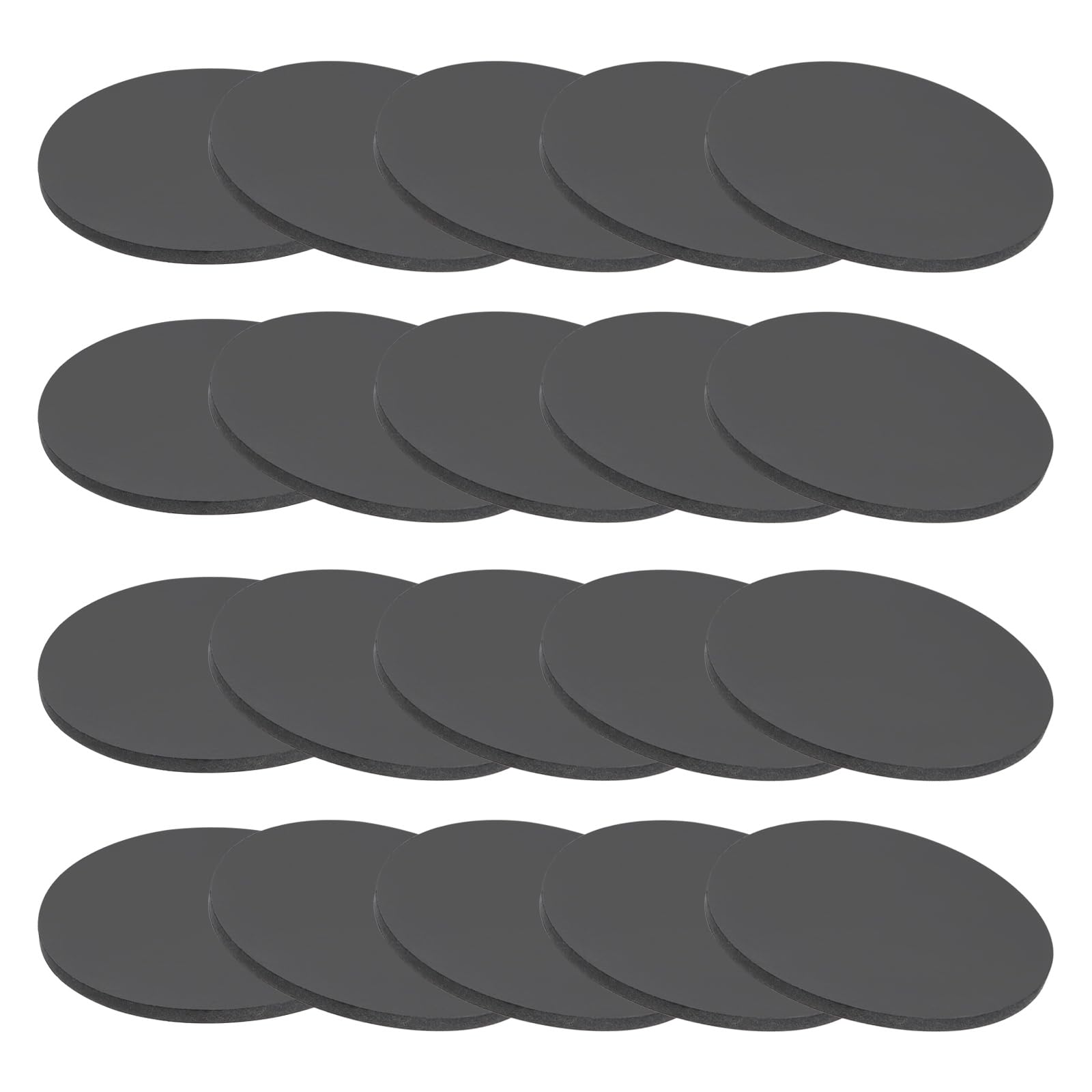 PATIKIL Rubber Solid Discs Washers, 20 Pcs 65mm OD x 3mm Thick Rubber Round Gasket Pad Bushings Spacer Washer for DIY Gasket Craft, Black