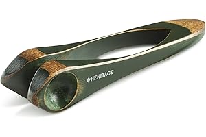 Heritage Musical Spoons Percussion Instrument, Handmade Canadian Maplewood, Natural Wood Folk Sound, Great Gift for All Ages With Any Music Experience, Small, Green