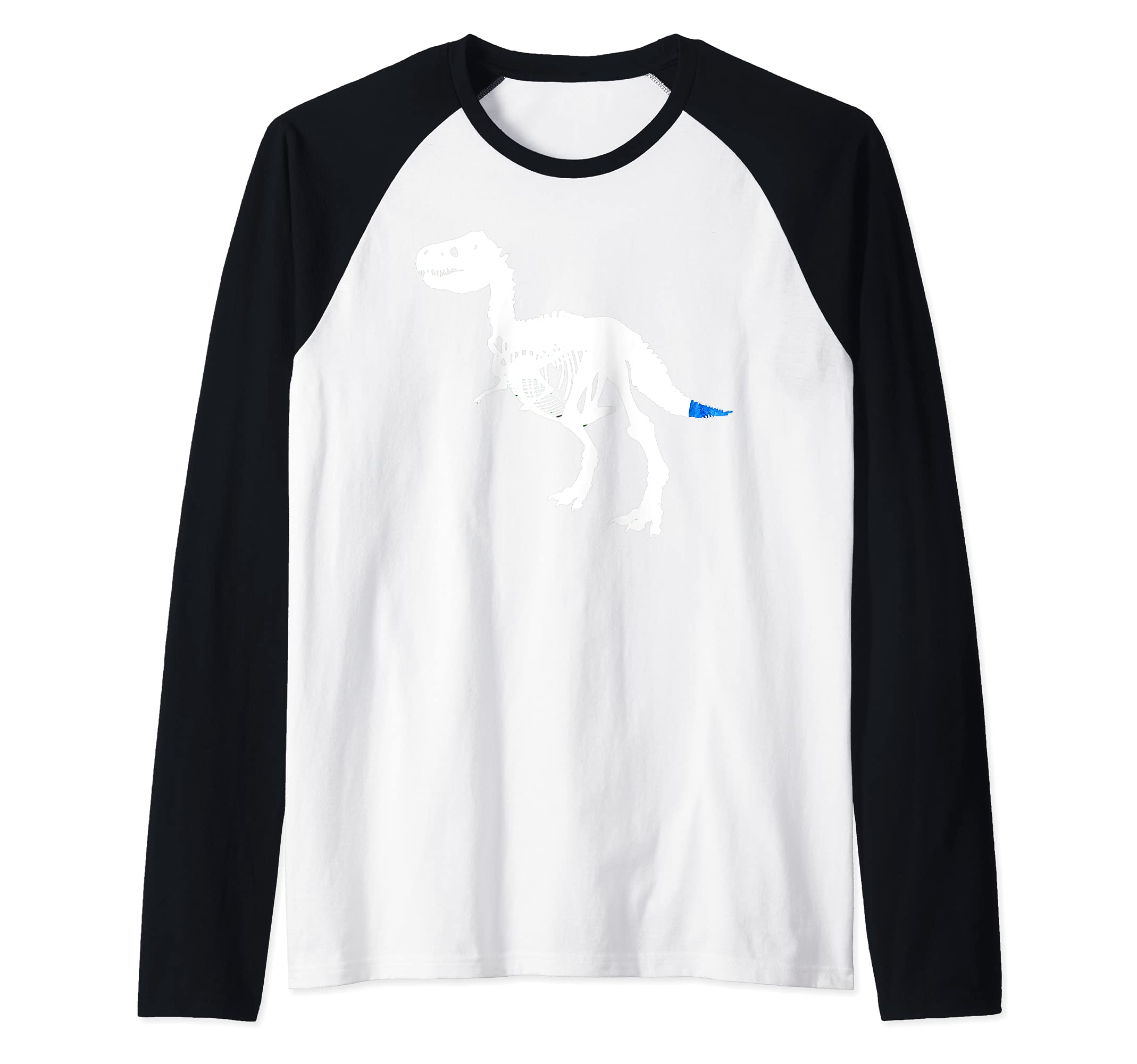 Tyrannosaurus Rex Animal T-Rex Creepy Dinosaur Raglan Baseball Tee