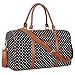 BAOSHA HB-25 Cute Lady Women Canvas Travel Bag Weekender Overnight Bag Carry-on Duffel Tote Bag (Black Dot)
