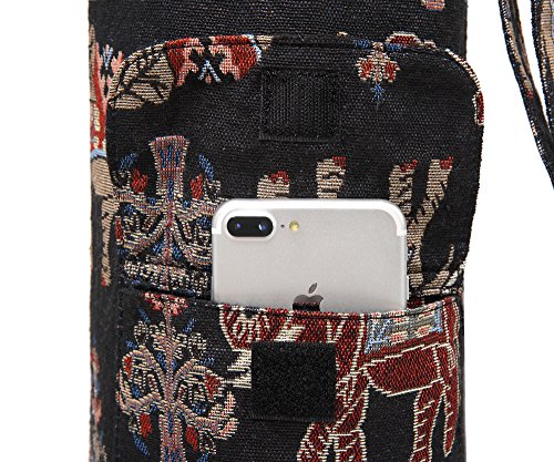 image for ELENTURE Full-Zip Exercise Yoga Mat Carry Bag with Multi-Functional St