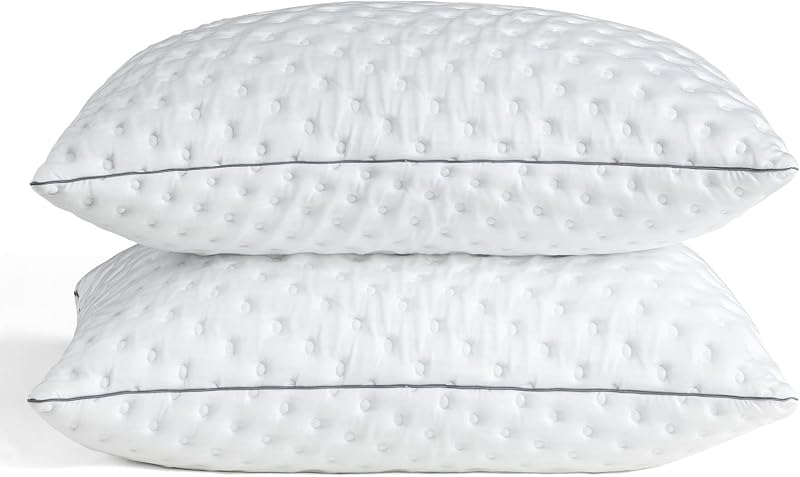 BedStory Pack of 2 Shredded Memory Foam Pillows 50x75 cm Cooling Gel