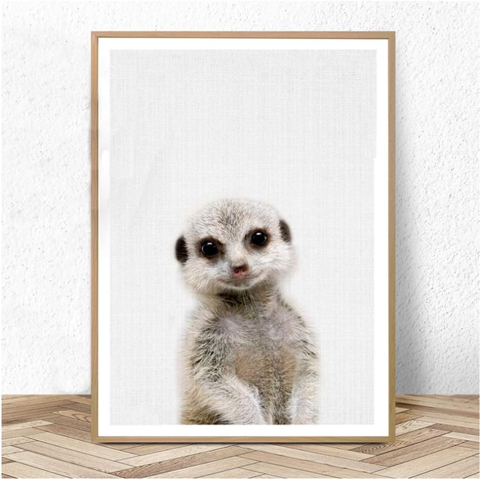 Nursery Wall Art Print Baby Animal Photos Habitación para niños Posters