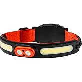 NEBO CurvBeam 600 Flex Headlamp, 600 Lumen, Lightweight &amp; Balanced Fit | Wide Beam Spotlight &amp; 180&deg; Floodlight, Dual Power - Rechargeable &amp; AAA Compatible, Water-Resistant, EDC, Hands-Free, Running