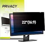 LAMA 22 Inch Privacy Screen Filter for Widescreen Monitors 16:9 Anti-Spy view 1