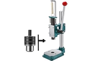 Soiiw Leather Hole Puncher Hand Punching Machine Heavy Duty Manual Press Puncher Punch Tools for DIY Leather Craft Punching Holes with 1.5-13mm Clamping Chuck