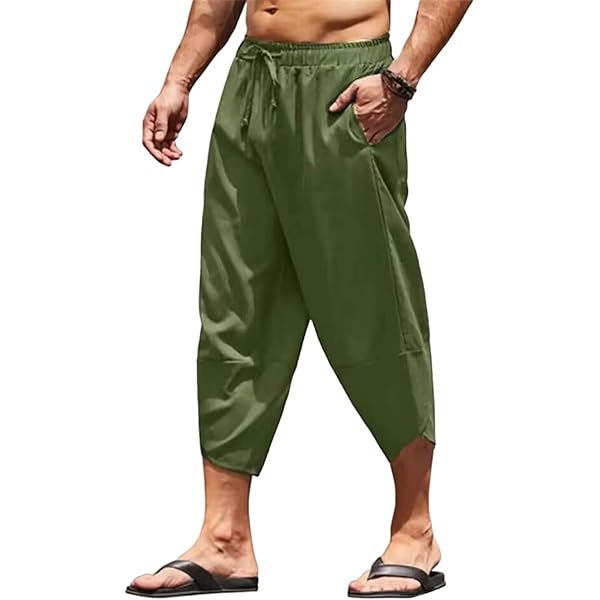 Amazon.com: XZQYJKP Men Drawstring Cotton Loose Pants Sport