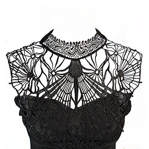 Chen Women Sleeveless Vest Tank Tops Blouse Stand Collar T-shirt (XL, Black) - Thumbnail 4