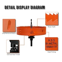 VIKITON 6-1/8 Hole Saw for Recessed Lights, 6.1