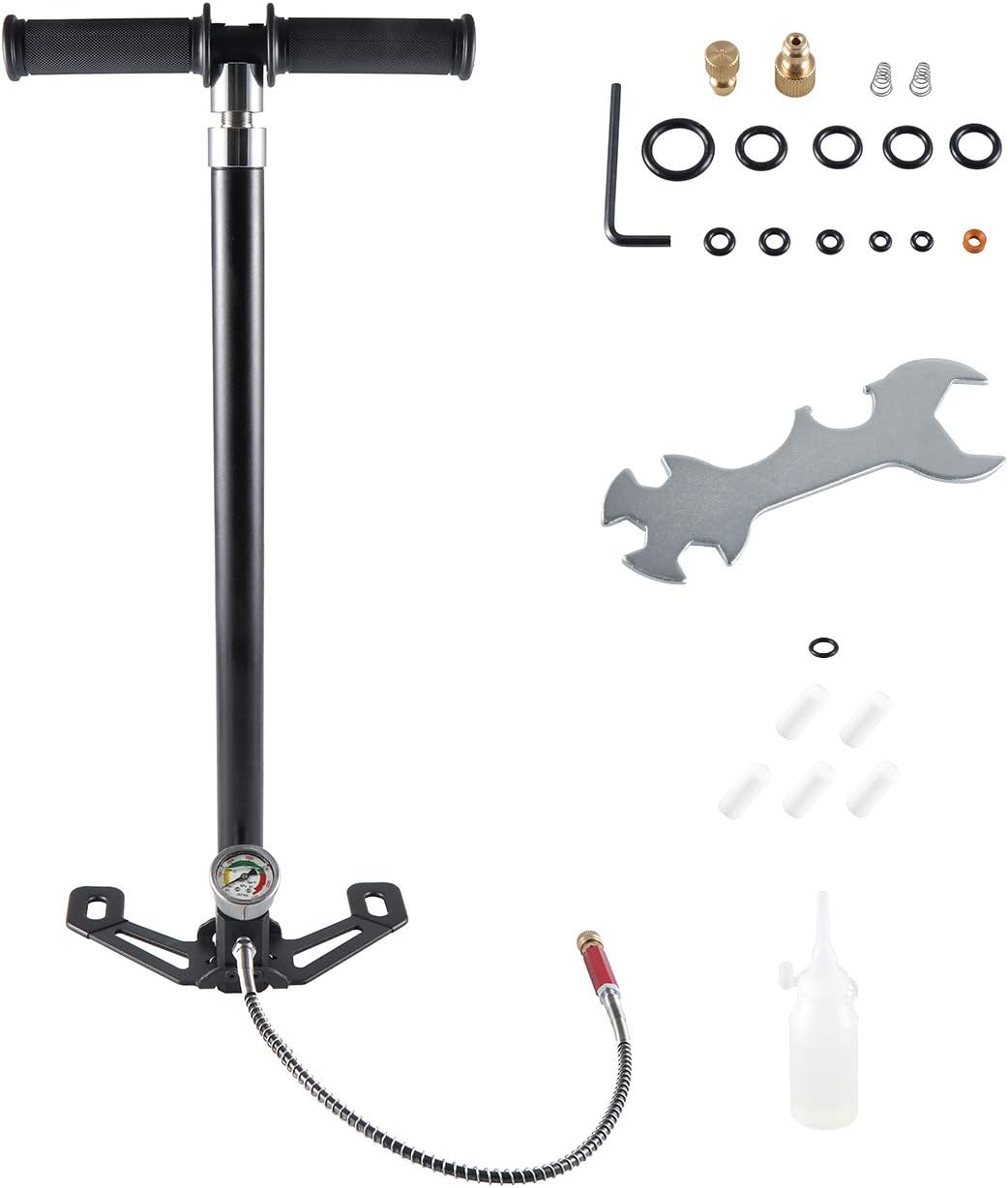 HGC 4 Stage 4500PSI 30mpa High Pressure PCP Hand Operated Air Cycling Pump Hunting for Car Motorcycle Bike