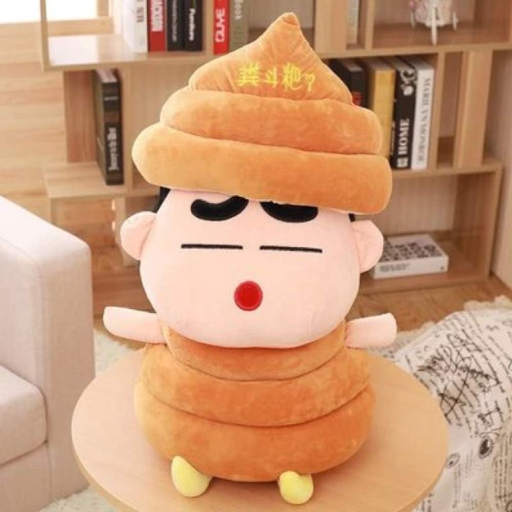 Yzhome Crayon Shin-chan Doll Poop Plush Toy 30cm, Bed Pillow Cute Doll Female Birthday Gift Children Doll
