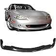MagicDrift Front Bumper Lip Chin Spoiler, Compatible with 2001-2005 Mazda Miata, GV Style Polyurethane(PU) Front Lower Splitter Protector, Unpainted Black, 1 PC