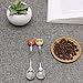 SQOWL Cute Little Stainless Steel Spoon Owl Ceramic Coffee Spoon Small Tea Spoons Set for Owl Lovers Red and Yellow