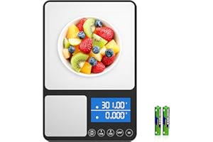 Dual Platform Kitchen Scale, [15kg/33lb-0.01g] Diyife High Precision Food Scale with LCD Display, PCS Counting, Tare, Auto Of