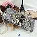 iPhone 6 Case,iPhone 6S Case,Handmade Bling Crystal Rhinestone Diamond Black Hard Case for Apple iPhone 6 6S 4.7inch (Full Crystal Skull)
