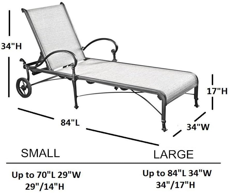 Abba Patio Outdoor/Pool Chaise Lounge Cover, Water Resistant, 84''L x 34''W x 34''H : Garden & Outdoor