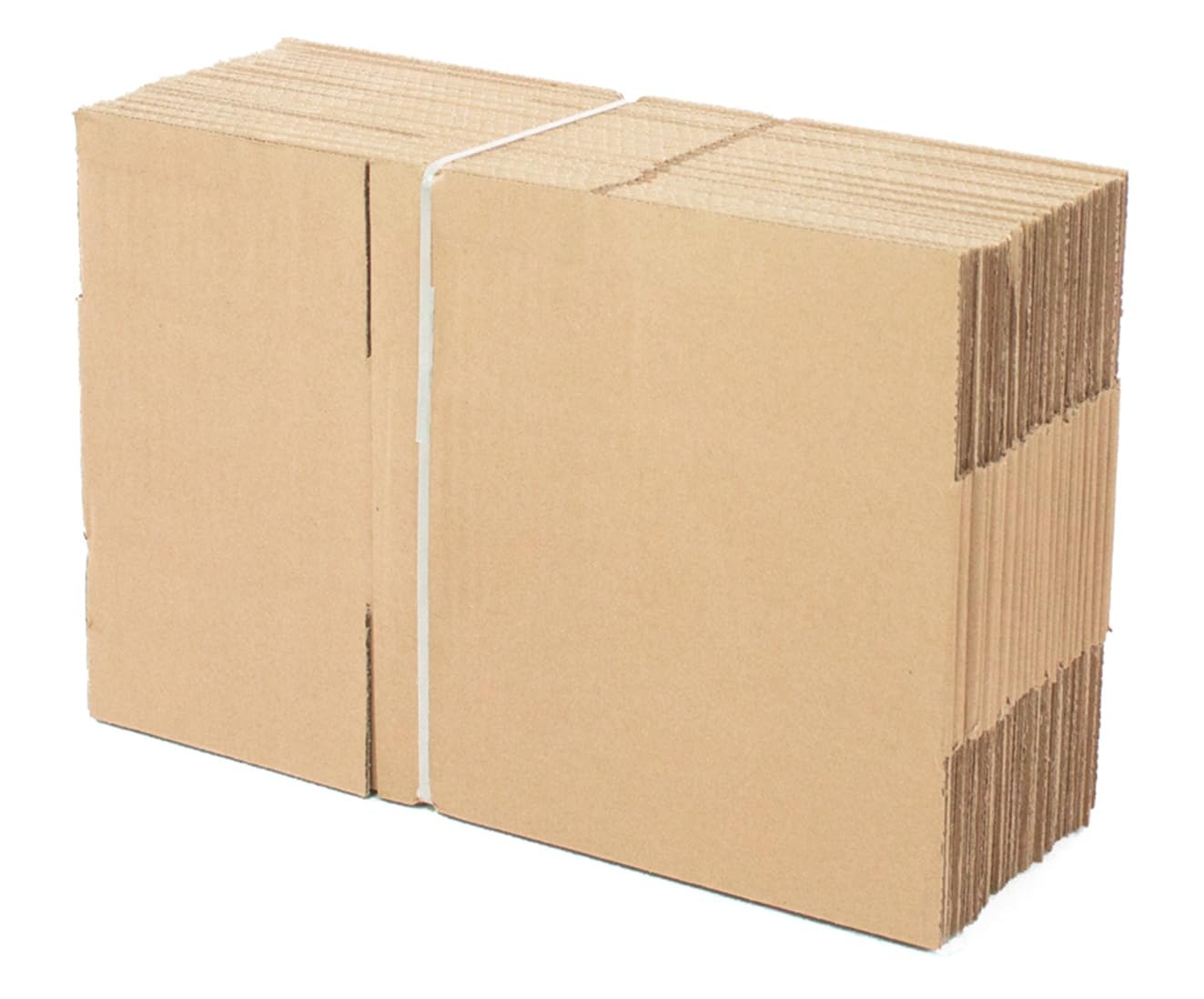 Pack of 25 Reinforced Cardboard Boxes with Single Walls, 9.84x5.91x3.94 in - Made from Recycled Cardboard, Durable for Shipping, Storage and Moving