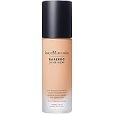 bareMinerals Barepro Performance Wear Liquid Foundation SPF 20, Breathable Makeup for Face, Full Coverage, 24HR Wear, Natural Matte Finish, Vegan