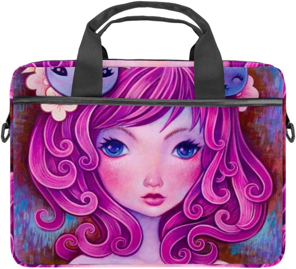 Watercolor Fantasy Girl Laptop Computer and Tablet Shoulder Bag