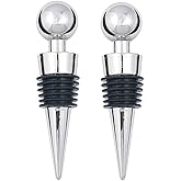Wine Stoppers, Bottle Stopper for Collection Red Wine Champagne Beer Saver Sealer Stainless Steel, 2pcs