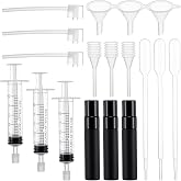 ElevateTech Perfume Refill Tool Kit Perfume Dispenser Transfer Tool Set | 5 ml, 18 Pcs, Plastic Clear, with Funnels Pumps Droppers, Travel Perfumes Refillable, for Cologne Essential Oils, 3 Set