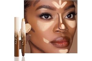 FeiCuiYun Dual-Ended 2-in-1 Cream Contour & Highlighter Stick Makeup For Face & Body – Waterproof, Long-Lasting, Suitable for All Skin Tones, 04#Nude Brown + Nude