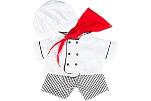 STUFFEMS TOY SHOP Chef Outfit Teddy Bear Clothes Fits Most 14"-18" Build-a-Bear and Make Your Own Stuffed Animals