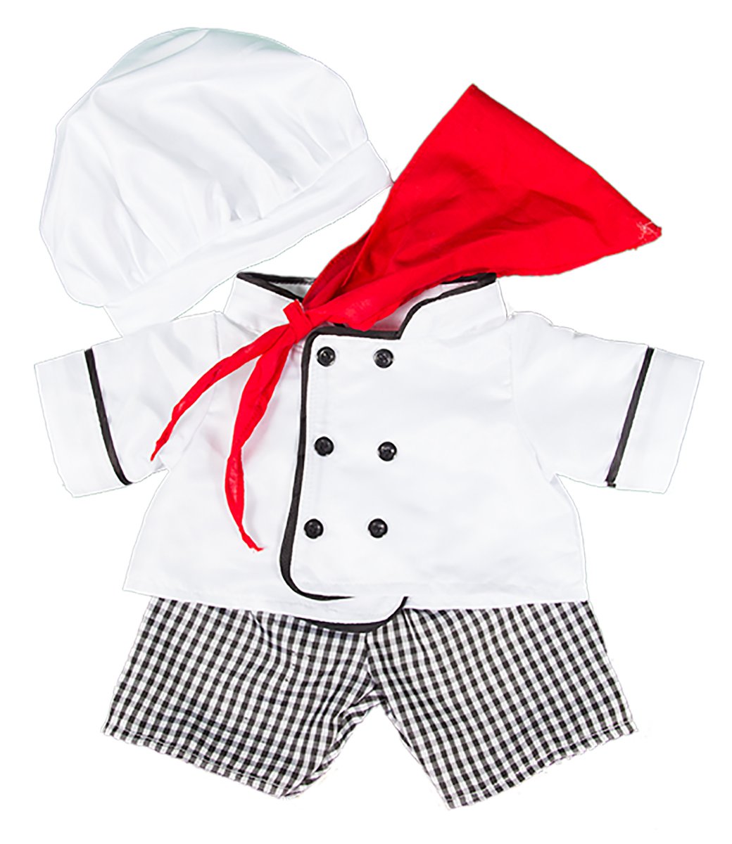 Chef Outfit Teddy Bear Clothes Outfit Fits Most 14-18 Build-a-bear, Vermont Teddy Bears, and Make Your Own Stuffed Animals