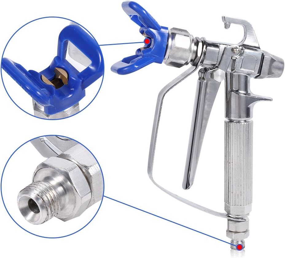 High Pressure Airless Spray Gun, Stainless Steel Car Body Coating Sprayer Machine with Spray Mount & Ergonomic Trigger - Image 3