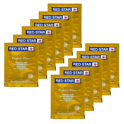 Red Star Premier Blanc Wine Yeast, 5 g, Pack of 22
