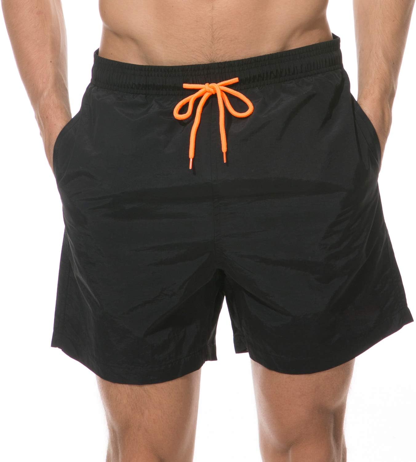anqier Mens Swim Trunks Quick Dry Beach Shorts Mesh Lining Board Shorts Swimwear Bathing Suits with Pockets