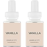 Pura x Simplicity Home Diffuser Refill, 2 Pack, Vanilla | Scent Refill for Pura Home Smart Plug-In Wall Diffusers, Clean and Safe, Long-Lasting Fragrance for Home and Office