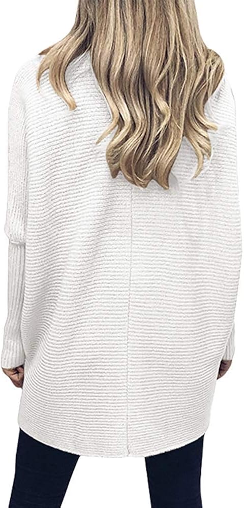 ANRABESS Womens Turtleneck Long Batwing Sleeve Asymmetric Hem Casual Pullover Sweater Knit Tops at  Women’s Clothing store