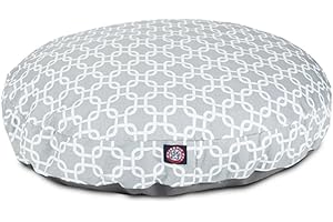 Gray Links Large Round Indoor Outdoor Pet Dog Bed With Removable Washable Cover By Majestic Pet Products