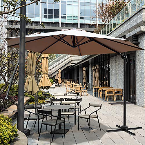 image for Aclumsy 10ft Patio Offset Cantilever Umbrella-Patio Hanging Umbrellas,