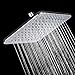 AKDY Top Mount and Wall Mount Ultra Thin Shower Head (7.9 INCH- Chrome Black)