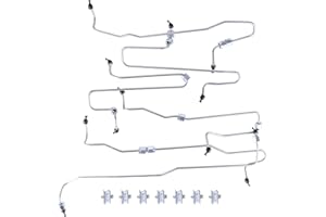 moseiny 1917941 Fuel Injection Line kit with Clamps, 6PCS Fuel Injection Lines Compatible for Caterpillar 3406 3406B 3406C Replaces 3046PSX6+31DP 1917941 1917942 1917943 1917944 1917945 1917946