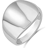 Amazon Essentials Polished Signet Round Ring