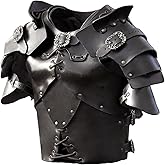 CARTLZ Medieval Samurai Armor - Adjustable Size Chest Plate,Viking Cosplay Renaissance Armor,Roman Soldier Costume for Adults