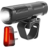 Bike Lights Front and Back Set, 8+5 Modes USB-C Rechargeable Bicycle Headlight and Tail Light, IP64 Waterproof LED Safety Lights for Night Riding, Road & Mountain Cycling Accessories, Easy to Install