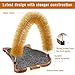 Cat Scratcher Grooming Arch Toy - Pet Cat Arch Self Groomer Massager Fur Groom Scratcher Toys Brush Controls Shedding Acacia Wood Mat Construction